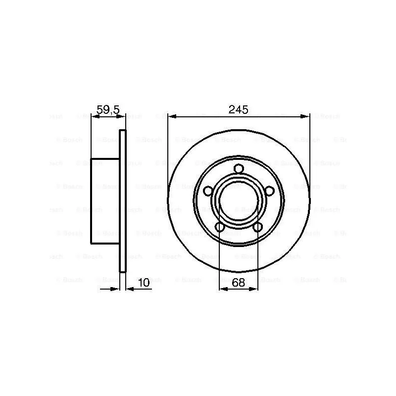 Jeu de 2 disques de frein arrière BOSCH 0 986 478 023