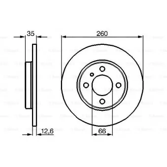 Jeu de 2 disques de frein avant BOSCH 0 986 478 029