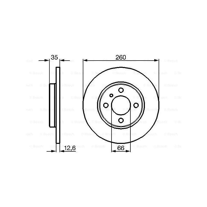 Jeu de 2 disques de frein avant BOSCH 0 986 478 029