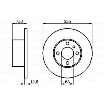 Jeu de 2 disques de frein avant BOSCH 0 986 478 032