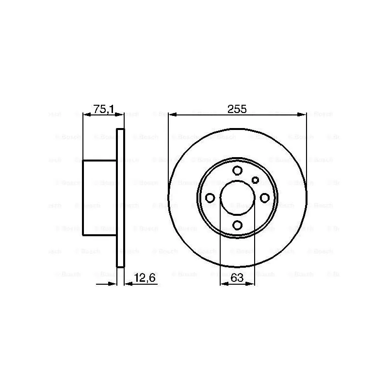 Jeu de 2 disques de frein avant BOSCH 0 986 478 032