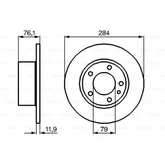 Jeu de 2 disques de frein avant BOSCH 0 986 478 037