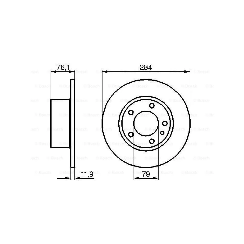 Jeu de 2 disques de frein avant BOSCH 0 986 478 037