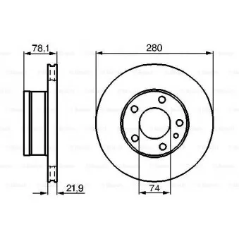 Jeu de 2 disques de frein avant BOSCH 0 986 478 041