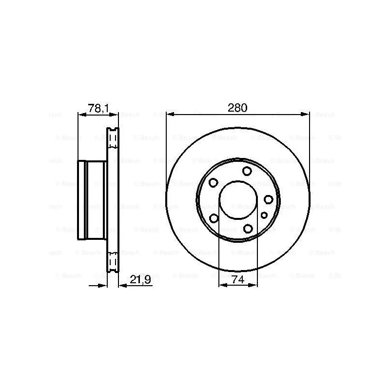 Jeu de 2 disques de frein avant BOSCH 0 986 478 041