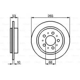 Jeu de 2 disques de frein arrière BOSCH 0 986 478 042