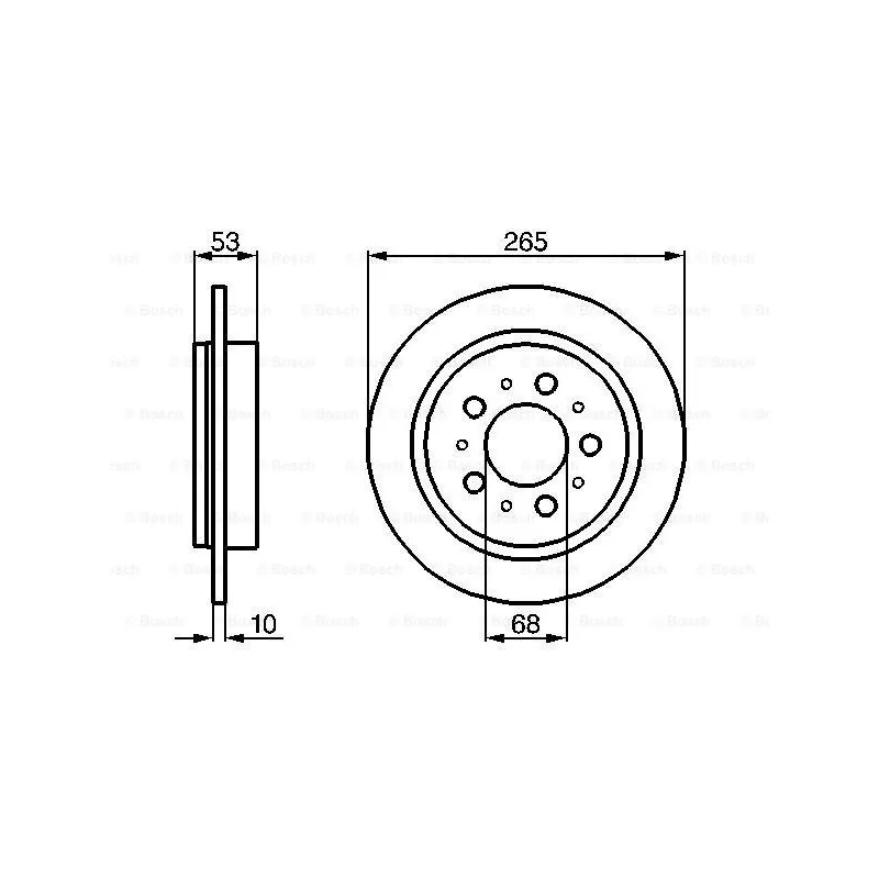Jeu de 2 disques de frein arrière BOSCH 0 986 478 042
