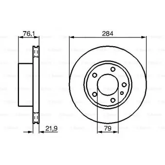 Jeu de 2 disques de frein avant BOSCH 0 986 478 043