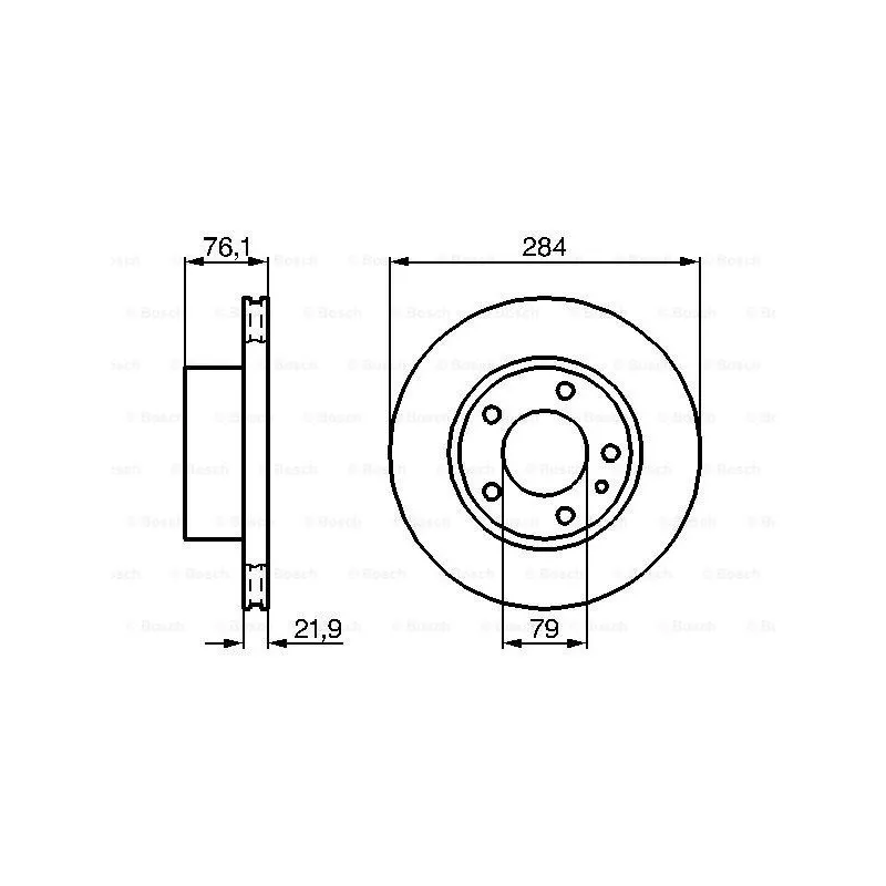 Jeu de 2 disques de frein avant BOSCH 0 986 478 043