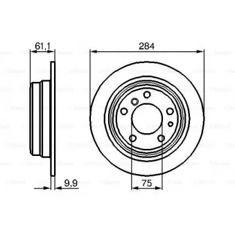 Jeu de 2 disques de frein arrière BOSCH 0 986 478 044