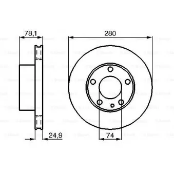Jeu de 2 disques de frein avant BOSCH 0 986 478 049