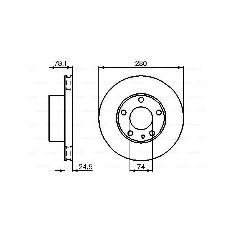 Jeu de 2 disques de frein avant BOSCH 0 986 478 049