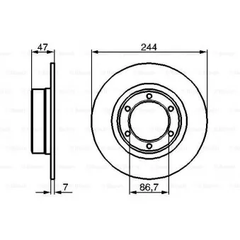 Jeu de 2 disques de frein avant BOSCH 0 986 478 050