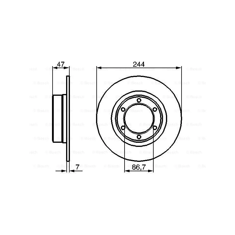 Jeu de 2 disques de frein avant BOSCH 0 986 478 050