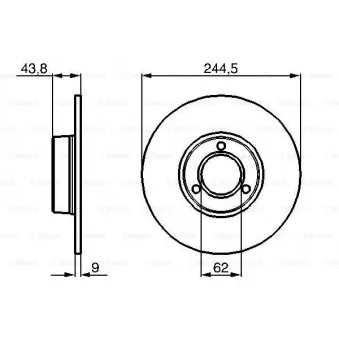 Jeu de 2 disques de frein avant BOSCH 0 986 478 052