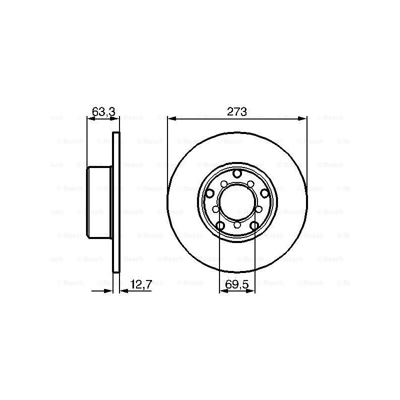 Jeu de 2 disques de frein avant BOSCH 0 986 478 055