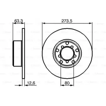 Jeu de 2 disques de frein avant BOSCH 0 986 478 057