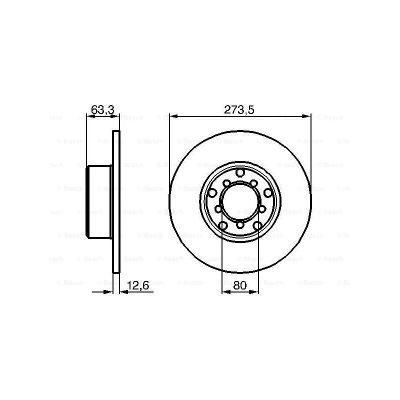 Jeu de 2 disques de frein avant BOSCH 0 986 478 057