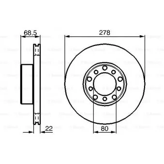 Jeu de 2 disques de frein avant BOSCH 0 986 478 061