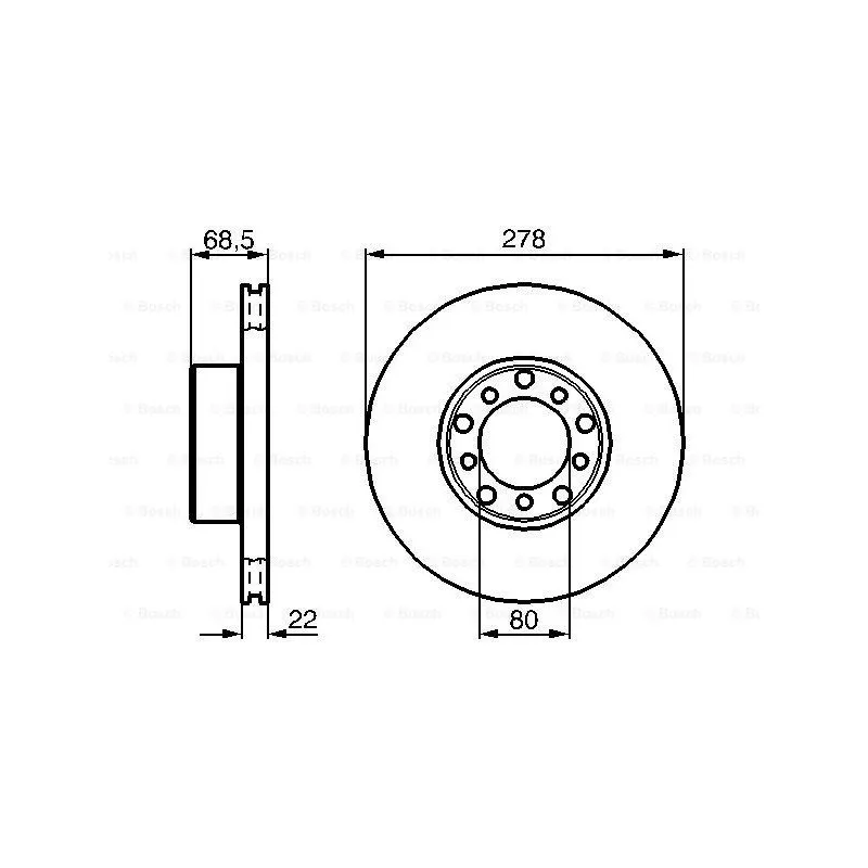 Jeu de 2 disques de frein avant BOSCH 0 986 478 061