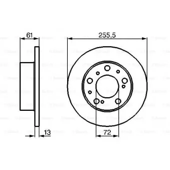 Jeu de 2 disques de frein avant BOSCH 0 986 478 067