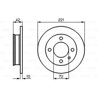 Jeu de 2 disques de frein avant BOSCH 0 986 478 068