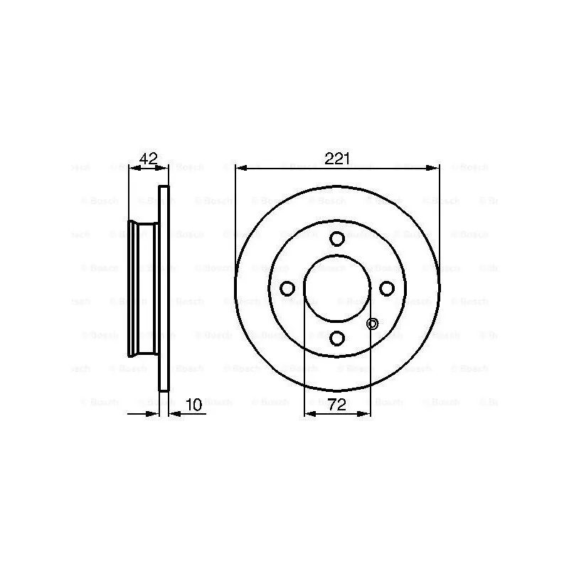 Jeu de 2 disques de frein avant BOSCH 0 986 478 068