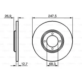 Jeu de 2 disques de frein avant BOSCH 0 986 478 071