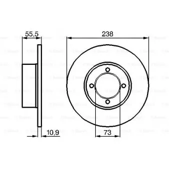 Jeu de 2 disques de frein avant BOSCH 0 986 478 079