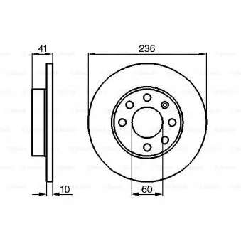 Jeu de 2 disques de frein avant BOSCH 0 986 478 080
