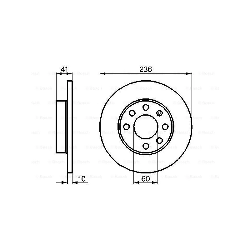 Jeu de 2 disques de frein avant BOSCH 0 986 478 080