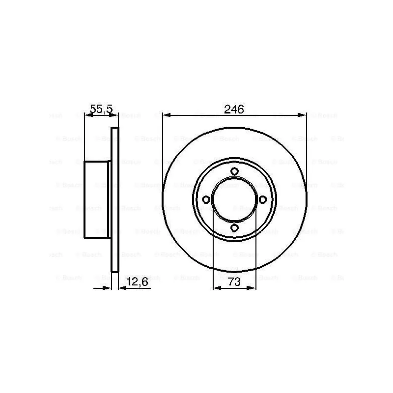 Jeu de 2 disques de frein avant BOSCH 0 986 478 082