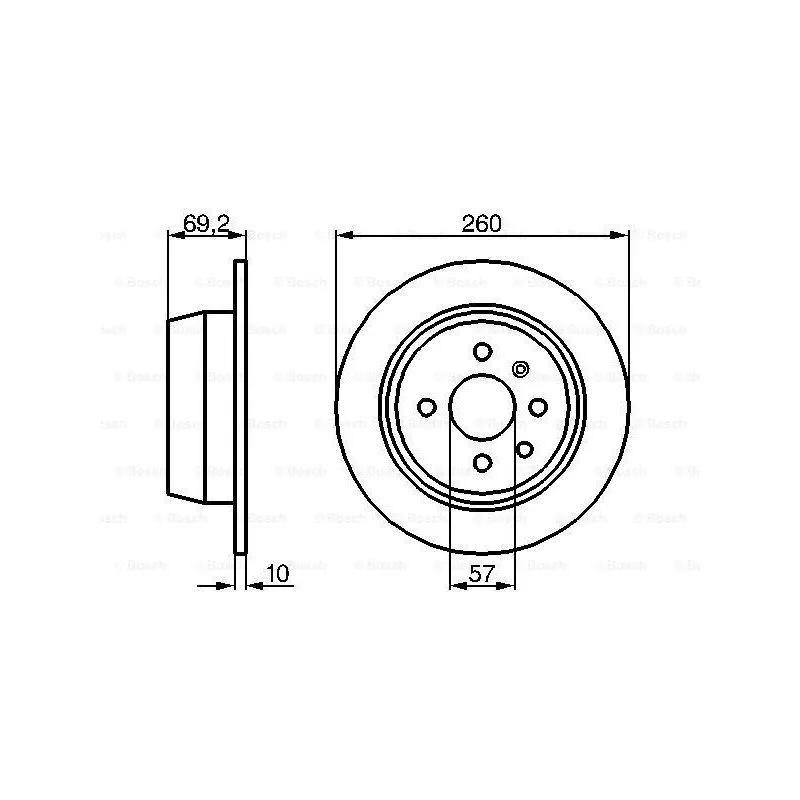Jeu de 2 disques de frein arrière BOSCH 0 986 478 086