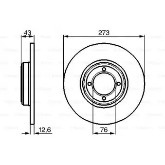 Jeu de 2 disques de frein avant BOSCH 0 986 478 091