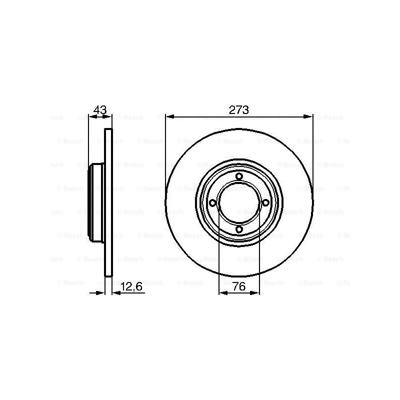 Jeu de 2 disques de frein avant BOSCH 0 986 478 091