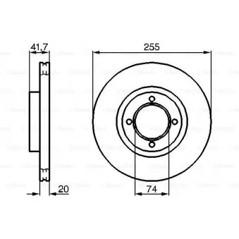 Jeu de 2 disques de frein avant BOSCH 0 986 478 106