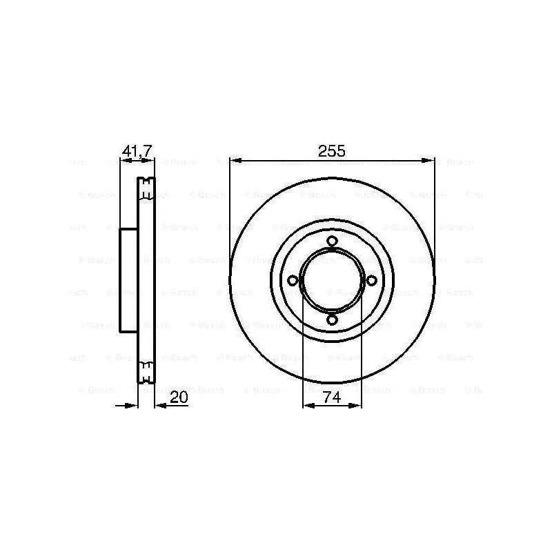 Jeu de 2 disques de frein avant BOSCH 0 986 478 106