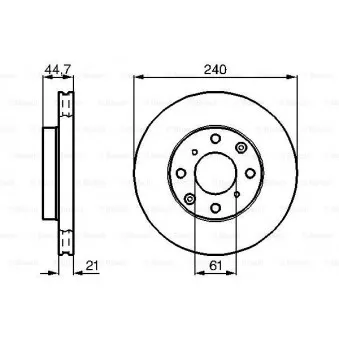 Jeu de 2 disques de frein avant BOSCH 0 986 478 115
