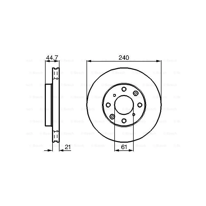 Jeu de 2 disques de frein avant BOSCH 0 986 478 115