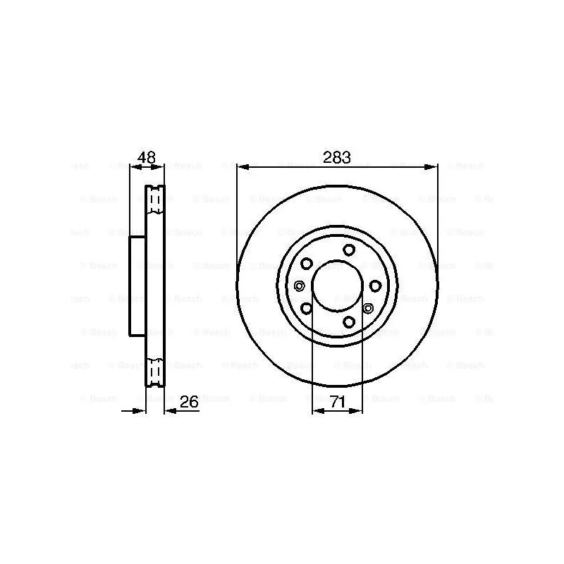 Jeu de 2 disques de frein avant BOSCH 0 986 478 125