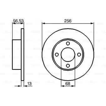 Jeu de 2 disques de frein avant BOSCH 0 986 478 130