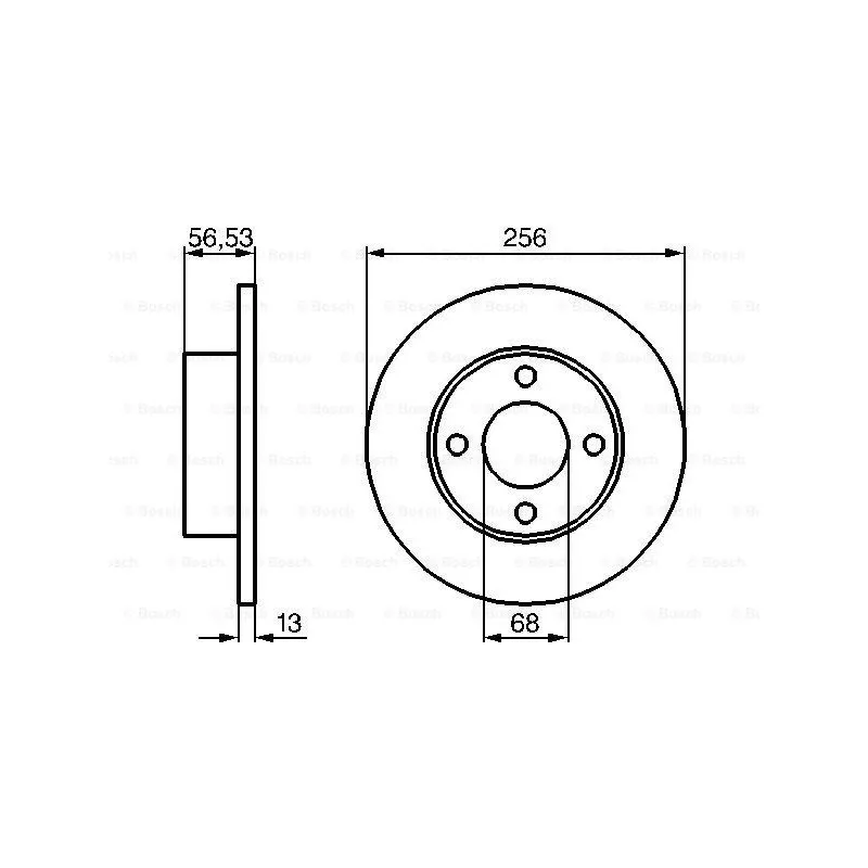Jeu de 2 disques de frein avant BOSCH 0 986 478 130