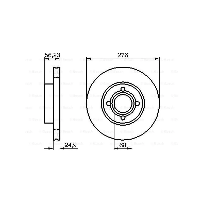 Jeu de 2 disques de frein avant BOSCH 0 986 478 137