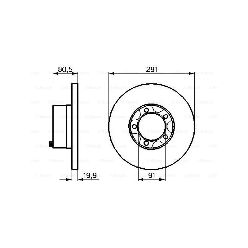 Jeu de 2 disques de frein avant BOSCH 0 986 478 138