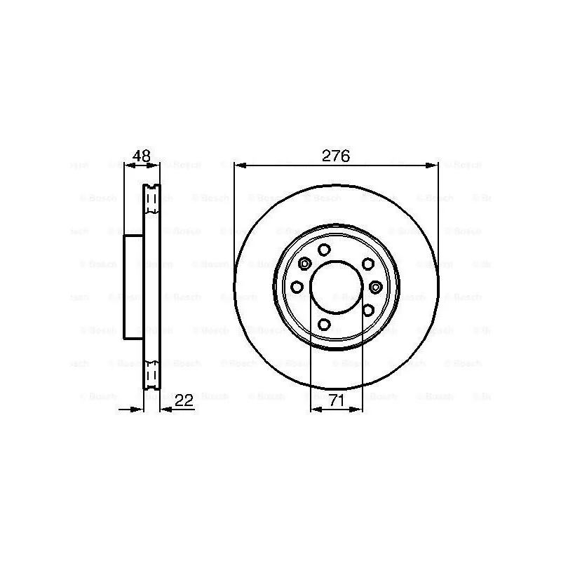 Jeu de 2 disques de frein avant BOSCH 0 986 478 140
