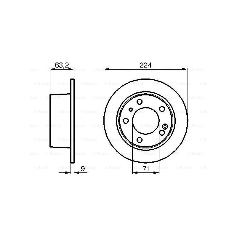 Jeu de 2 disques de frein arrière BOSCH 0 986 478 141