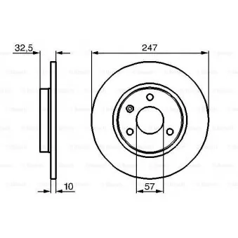 Jeu de 2 disques de frein avant BOSCH 0 986 478 142