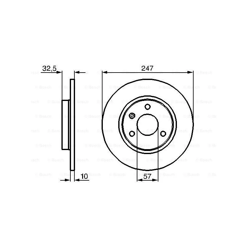 Jeu de 2 disques de frein avant BOSCH 0 986 478 142