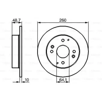 Jeu de 2 disques de frein arrière BOSCH 0 986 478 172