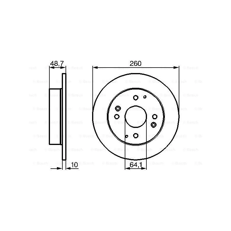 Jeu de 2 disques de frein arrière BOSCH 0 986 478 172